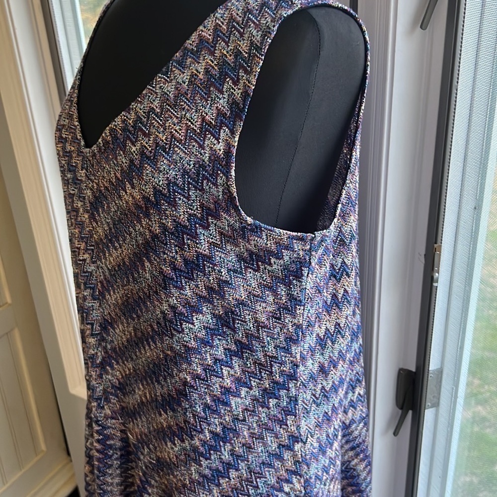 Anthropologie Maeve Boho Chic Blue Knit Multi-Color Sweater Dress - Picture 4 of 9